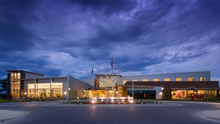 Exterior of Campbell County Recreation Center in Gillette, Wyoming.