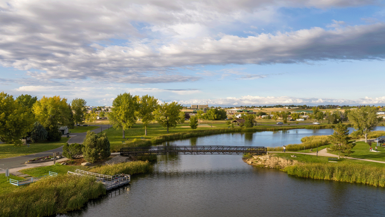 Gillette Fishing Lake at Dalbey Memorial Park​, one of the top things to do with kids in Gillette, Wyoming.