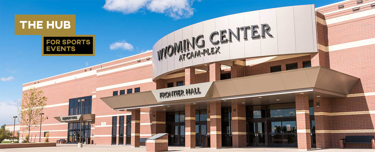 An outside view of the Wyoming Center Frontier Hall at Cam-Plex Multi-Event Facilities.