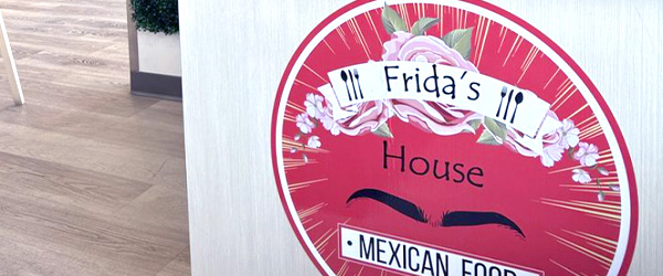 Frida's House Mexican Food sign.