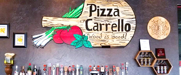 Pizza Carello sign.